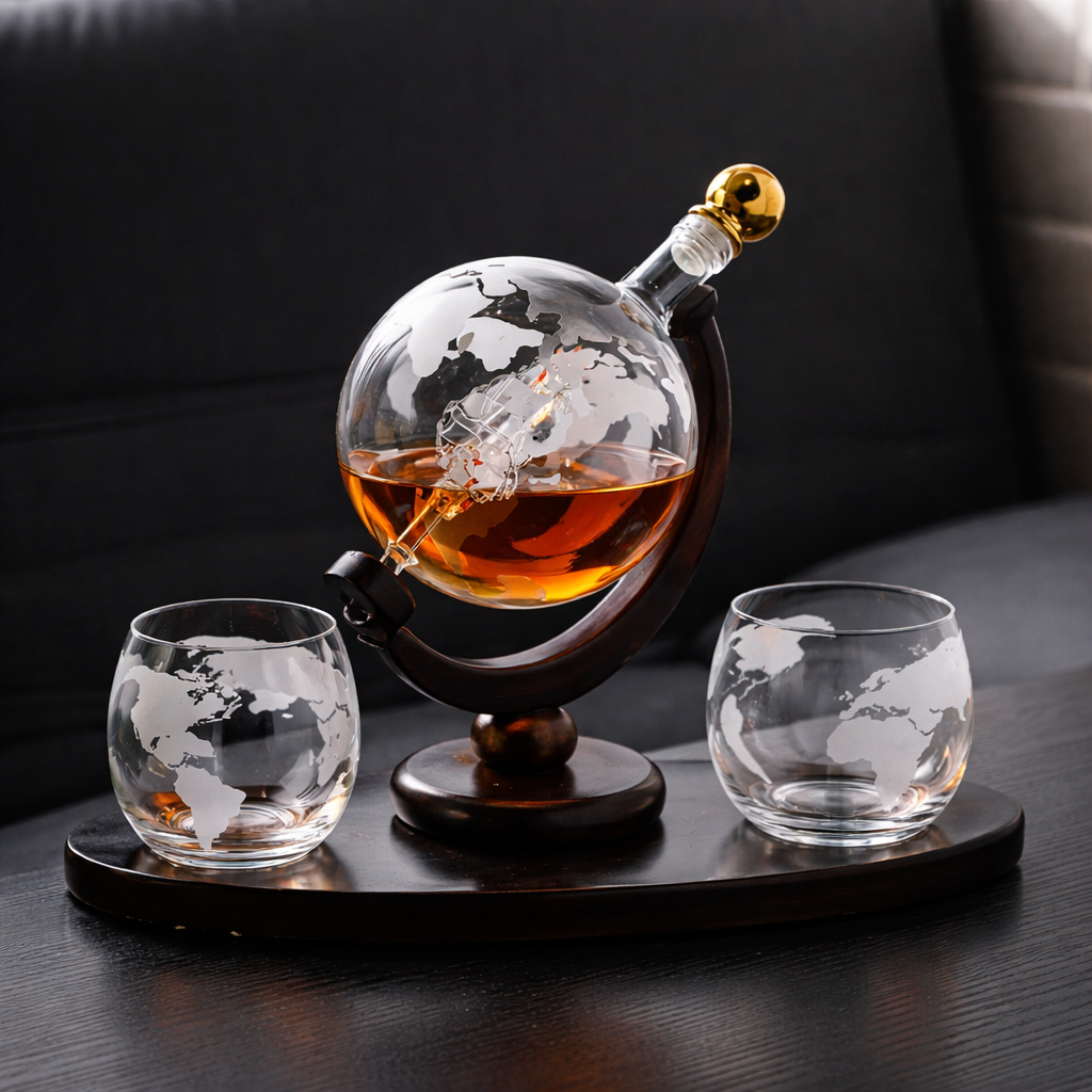 Whisky-Karaffe – Weltkarte