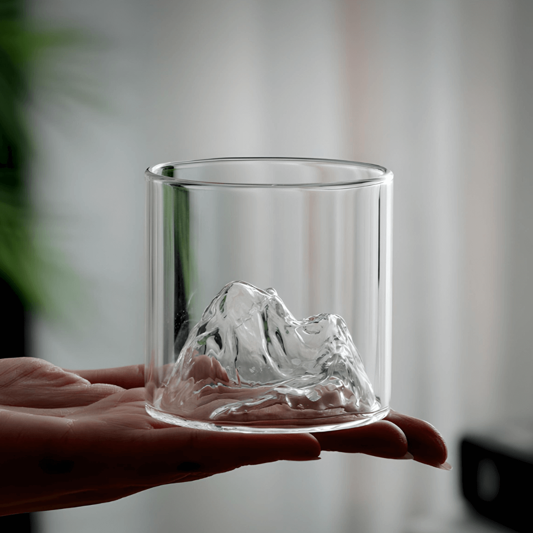Japanisches Kristall-Whiskyglas – Mount Fuji