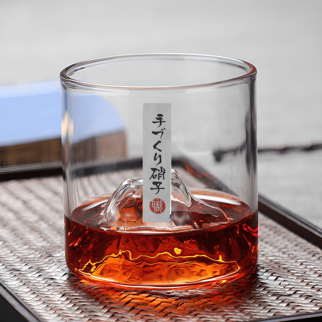Japanisches Kristall-Whiskyglas – Mount Fuji